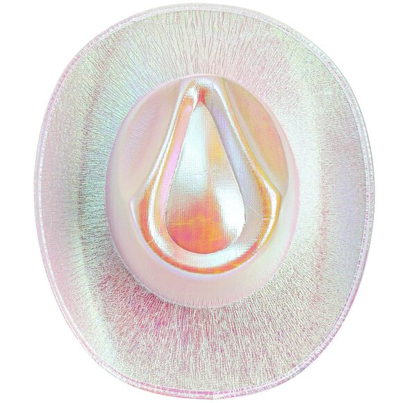 9455 Set Of 4 Holographic Space Cowgirl Hat, Metallic Space Cowboy Party Hat main image 8